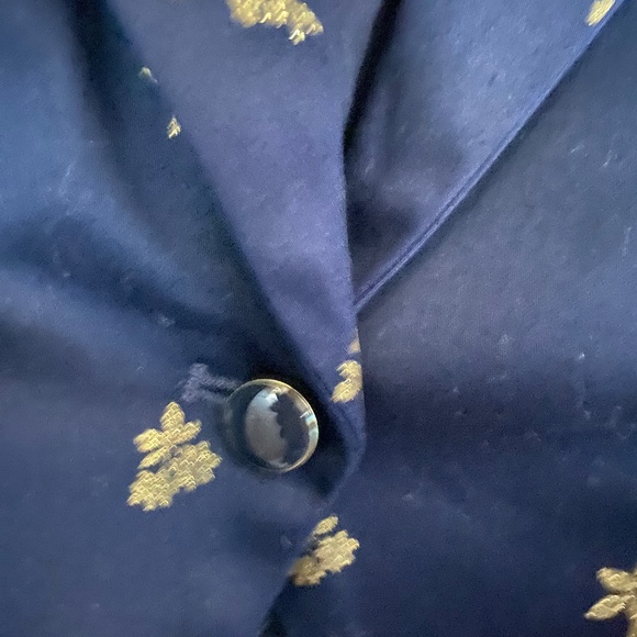 Janie and Jack navy blue gold floral suit jacket - NWT - Picture 5 of 7